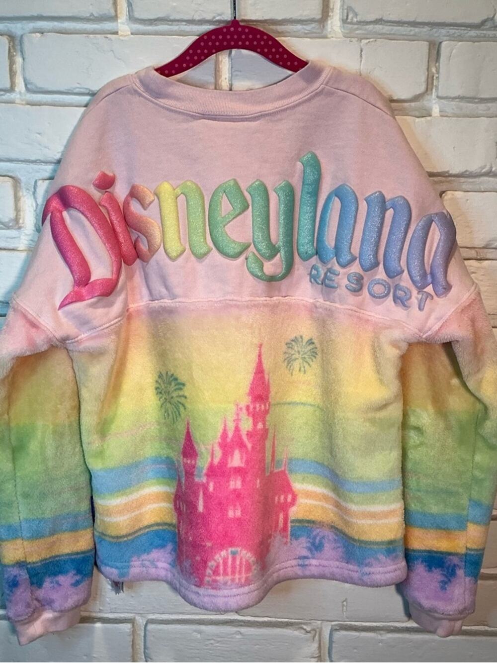 Disneyland Fleece Spirit Jersey for Girls – Pastel Pink Childs Large 11-12 NWT